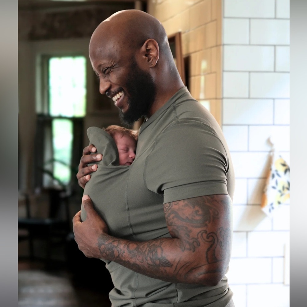 Lalabu The Dad Shirt in Fern - Baby Wearing Shirt